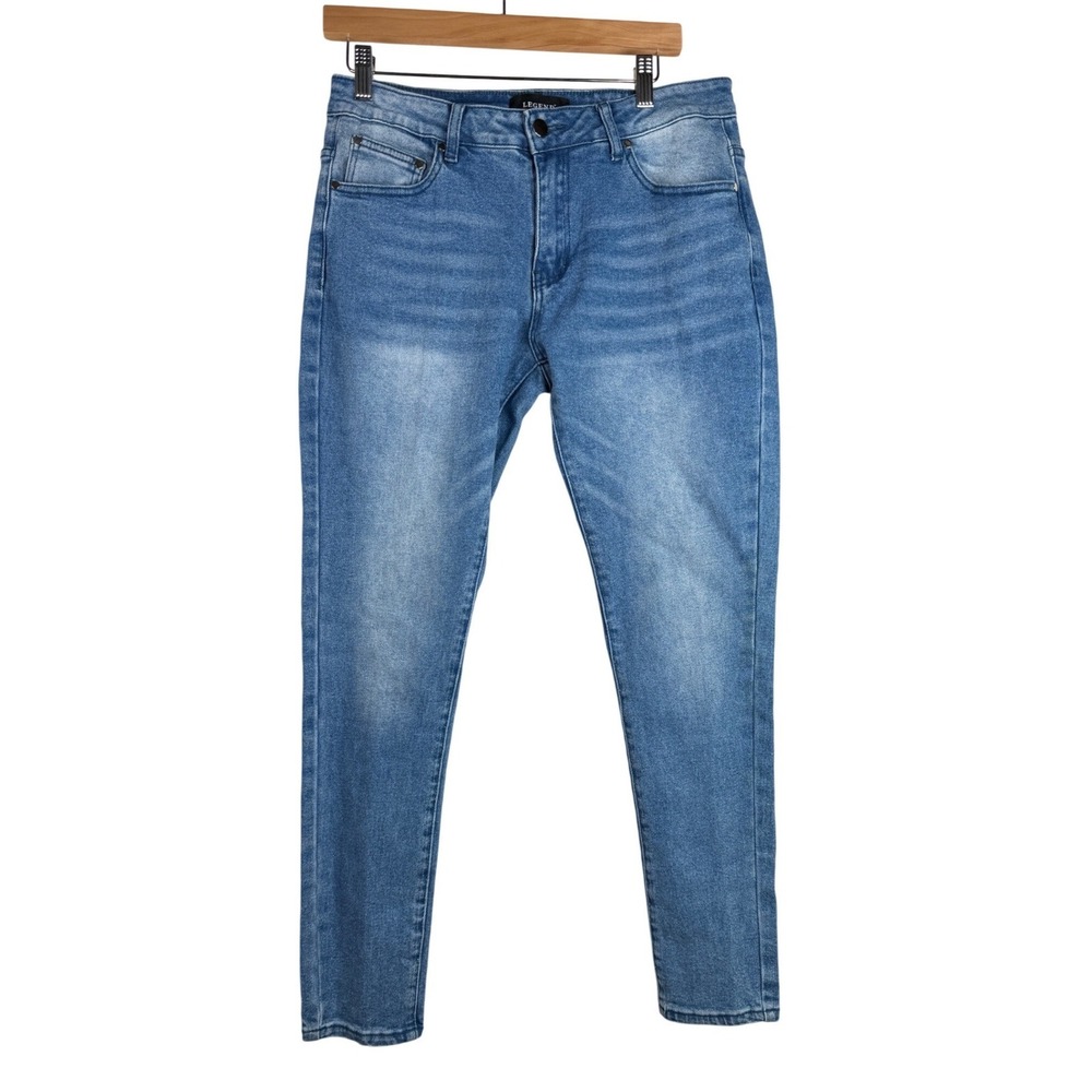 NWT LEGEND LONDON Men's Slim Fit Jeans Size 32X30 Sky Blue